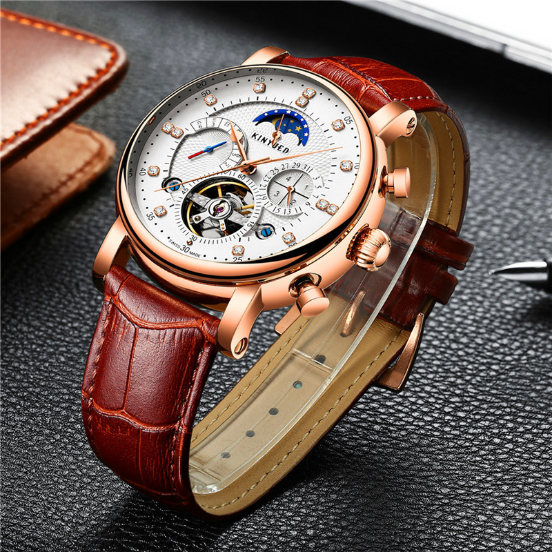 럭셔리 브랜드 KINYUED 자동 기계식 남성 시계 방 - Rolex Watch Daytona 리뷰 및 가격